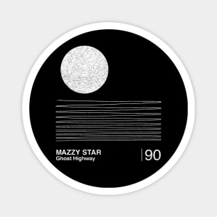 Mazzy Star / Minimal Graphic Design Artwork Magnet